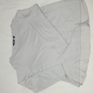 Lands' End XL silver grey fine gauge crewneck sweater